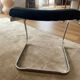 Leather and chrome designer stool