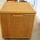 Woven rattan chest, wood and bamboo, 1980s
