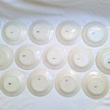 HBCM Pauline pattern dinner plates in orange and black