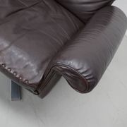 Pair of Vintage De Sede DS-31 Swivel Armchairs in Brown Leather