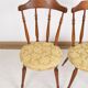 Pair of chairs in turned wood and fabric, vintage, dating from 1960.