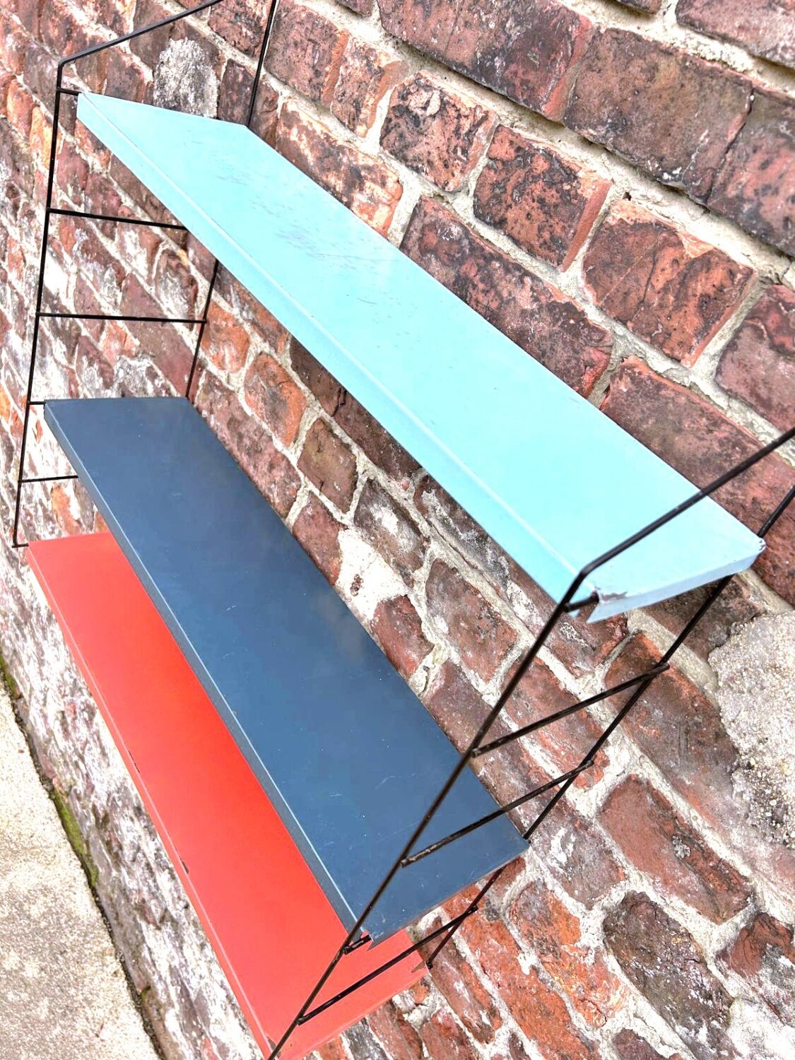 Vintage metal shelves, designer storage