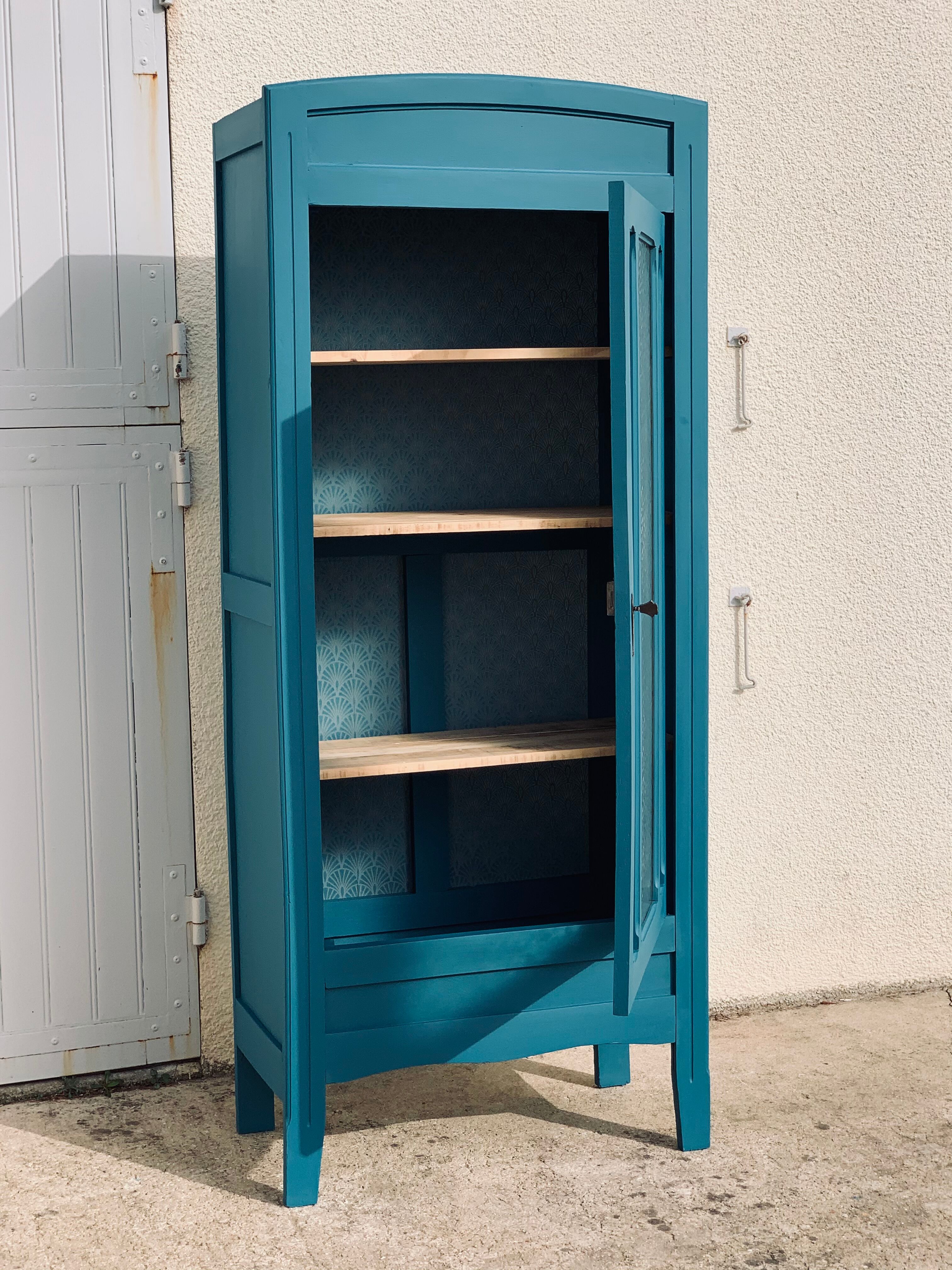 Glass-glazed Parisian wardrobe 1930