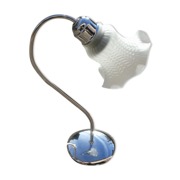 Vintage gooseneck tulip lamp