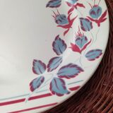 Set of 6 flat plates Digoin Sarreguemines