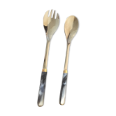 Guy Degrenne salad cutlery in stainless steel and bakelite