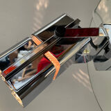 Vintage hinged wall lamp in chromed metal