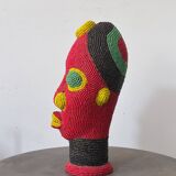 Bamileke beaded terracotta head (Cameroon)