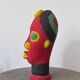 Bamileke beaded terracotta head (Cameroon)