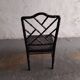 Black lacquered chair, faux bamboo, Chippendale, Jonathan Adler