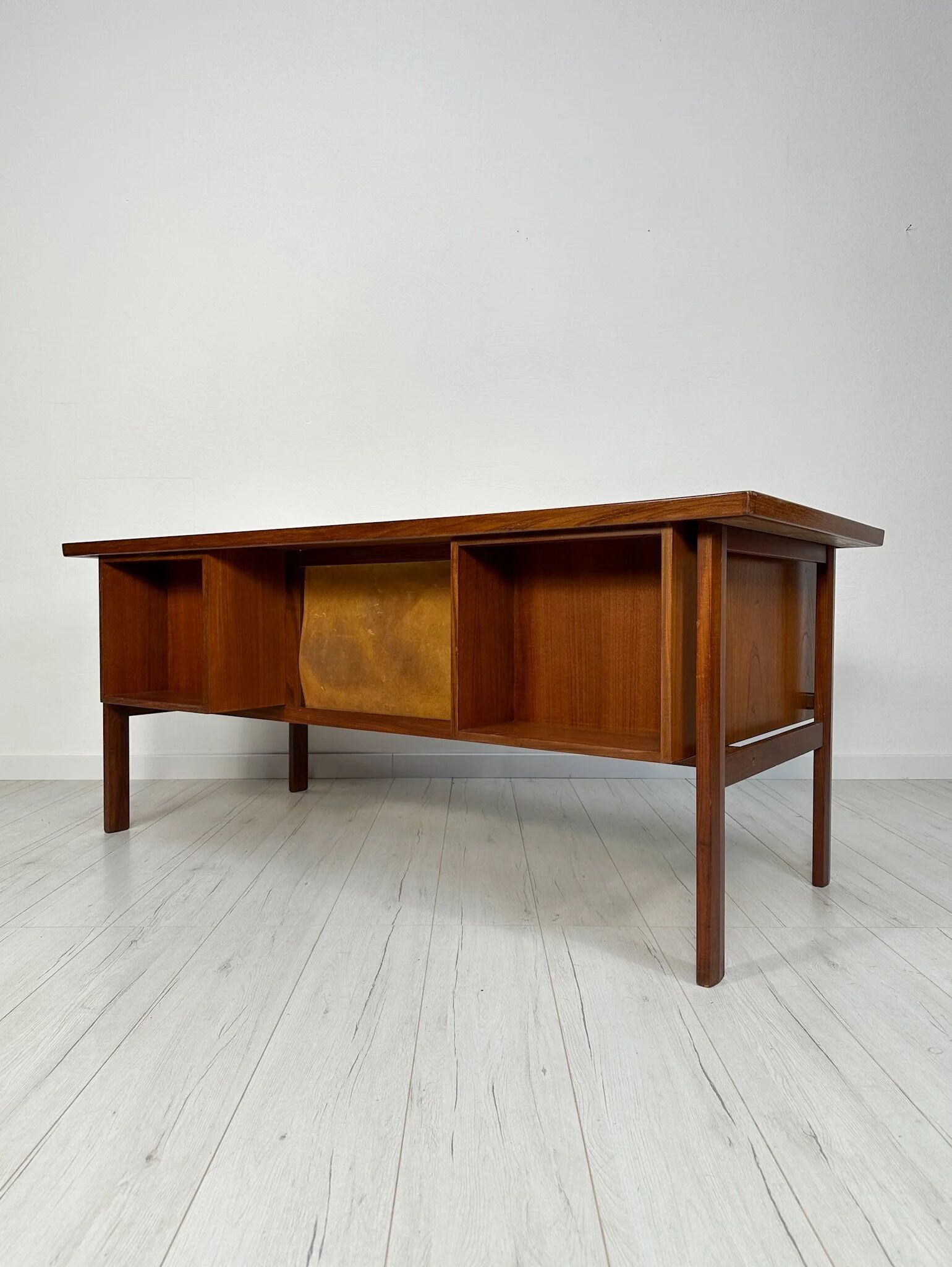 1960s Vintage Freestanding Danish Teak Writing Desk by Peter Løvig Nielsen