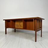 1960s Vintage Freestanding Danish Teak Writing Desk by Peter Løvig Nielsen