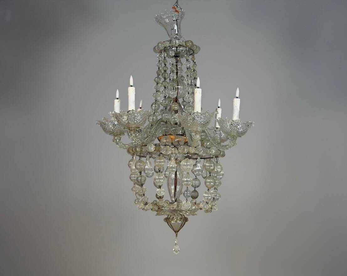 Lustre made of Murano glass beads, Venice around 1900