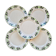 Set of 5 plates for dessert Paulette by H.B.C Choisy Le Roi