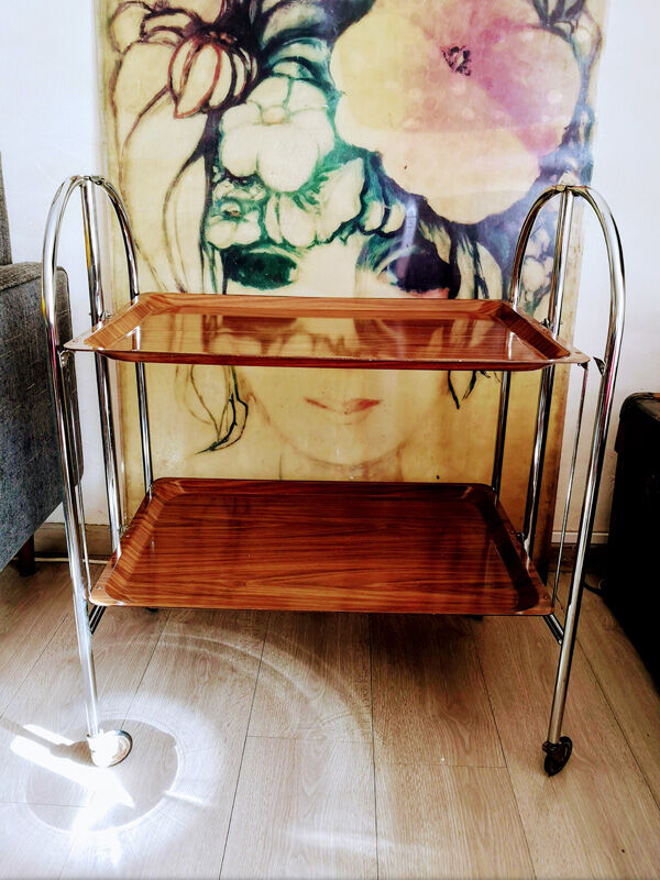 Vintage folding trolley with wheels