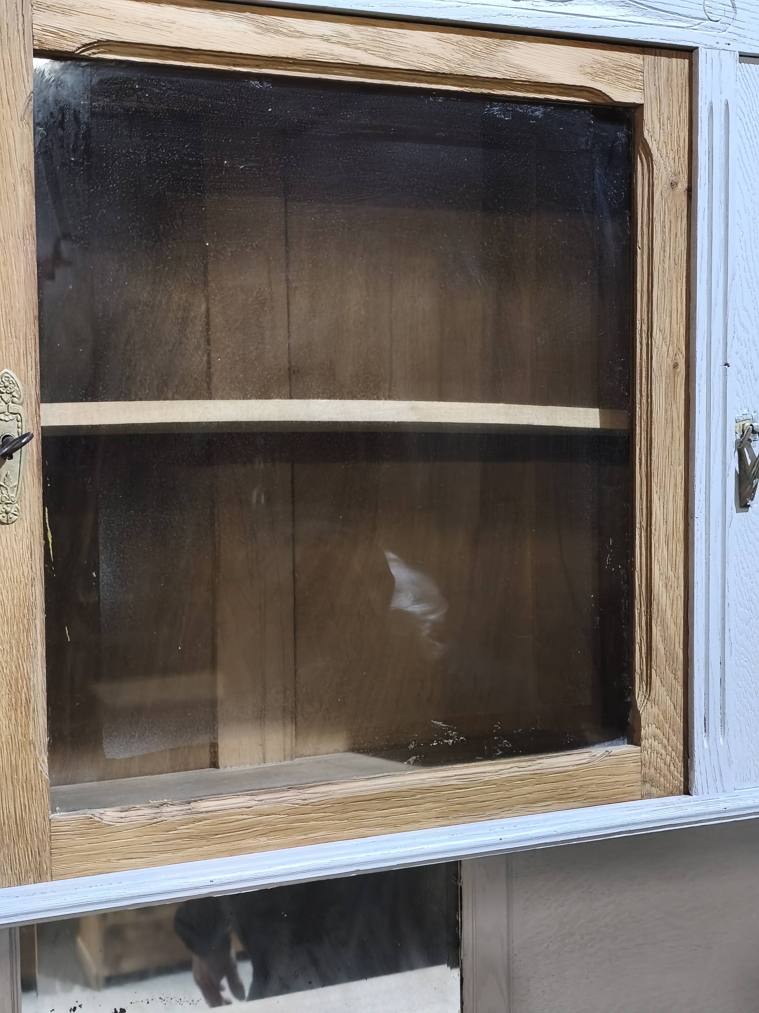 Buffet parisien années 30 aérogommé puis vernis naturel et peinture