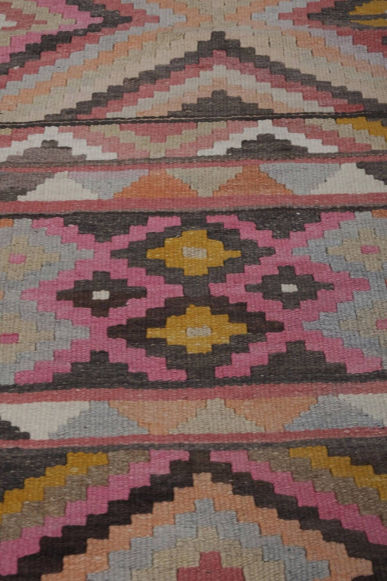 Vintage Turkish hallway rug 74x621 cm
