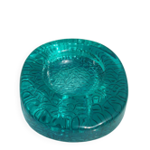 Kosta Boda art ashtray solid glass emerald circa 1970
