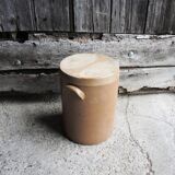 Antique stoneware grease pot with lid H 36.5 cm