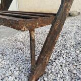 Industrial straight iron staircase loft workshop