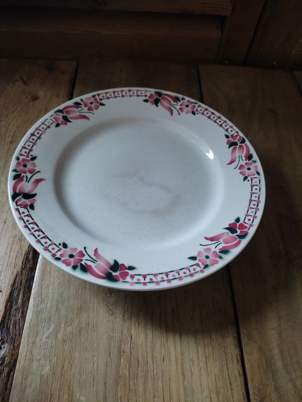 Dish Cake display porcelain St Amand Flowers dp 112270