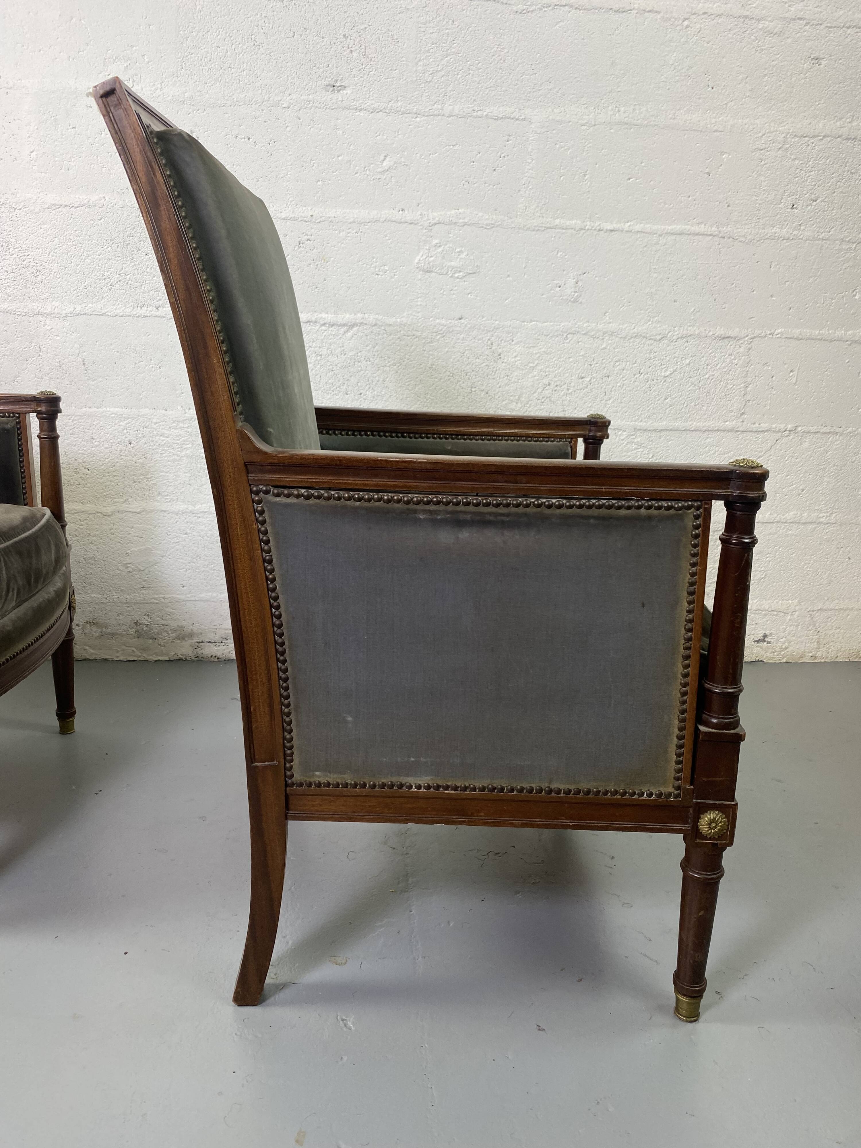 Pair of Empire armchairs