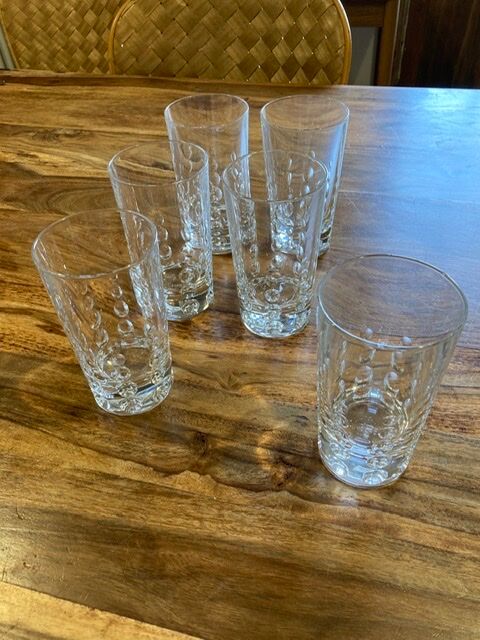 Lot of 6 orangeade glasses, Mikasa crystal
