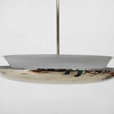 Bauhaus / Functionalist Nickel Chandelier UFO, 1930s, Restored