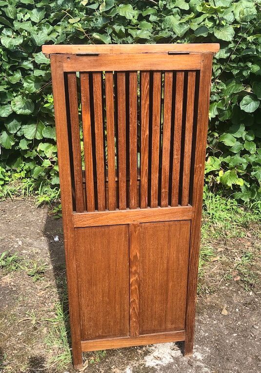Antique teak linen cabinet