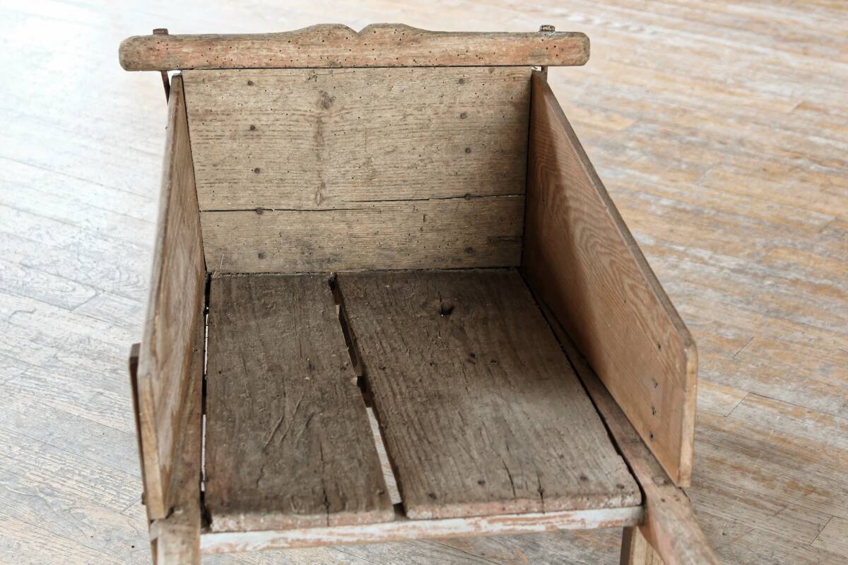 Antique wheelbarrow for children