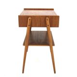Table de chevet scandinave en teck Carlström Suède 1960