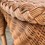 Vintage wicker plant stand