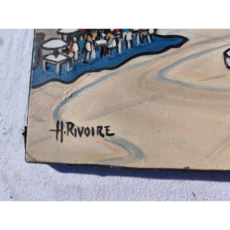 Oil on canvas by H. Rivoire "Bergerac"