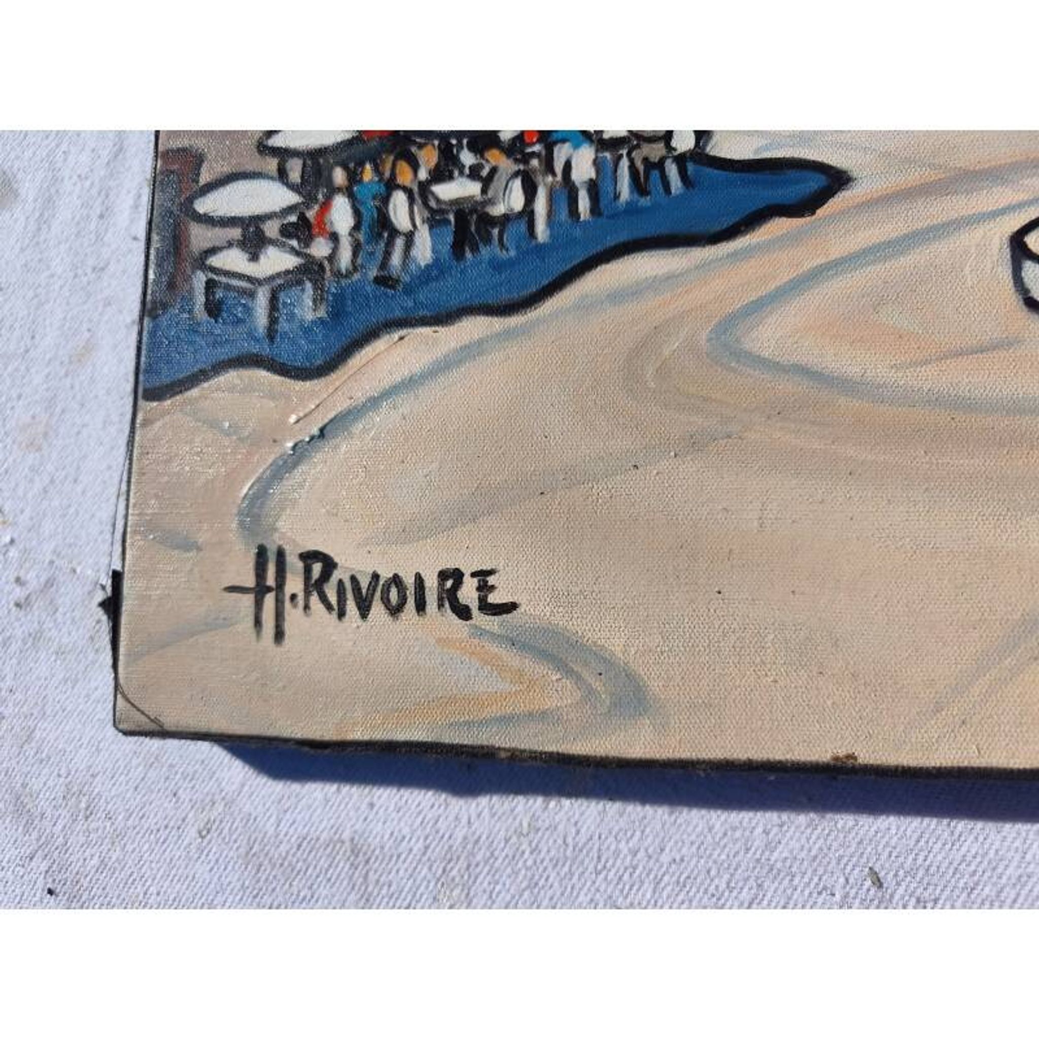 Huile sur toile d'H.Rivoire "Bergerac"