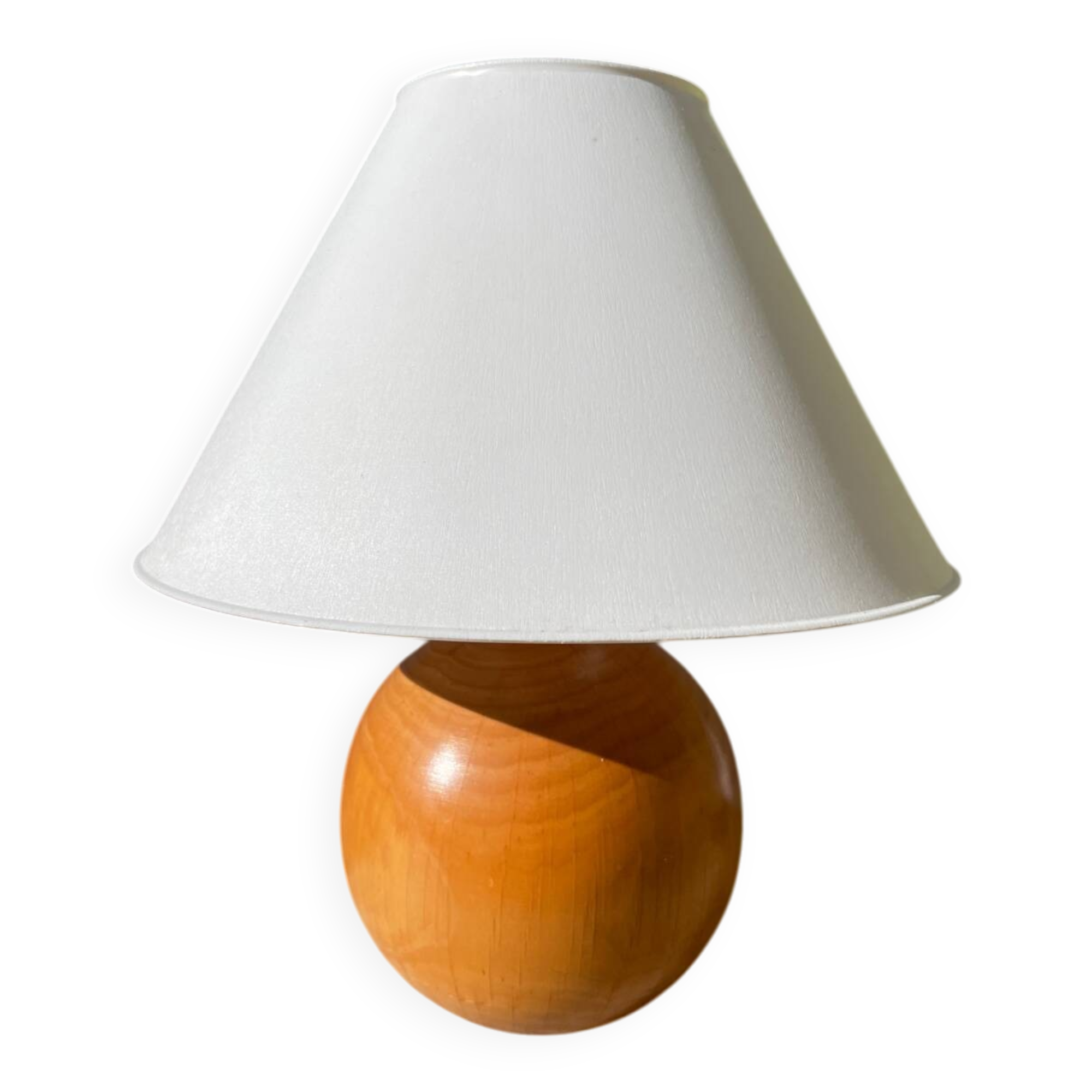 Turned wooden ball lamp 1990