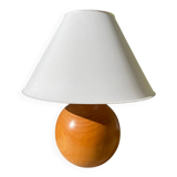 Turned wooden ball lamp 1990