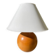 Lampe en bois tourné boule 1990