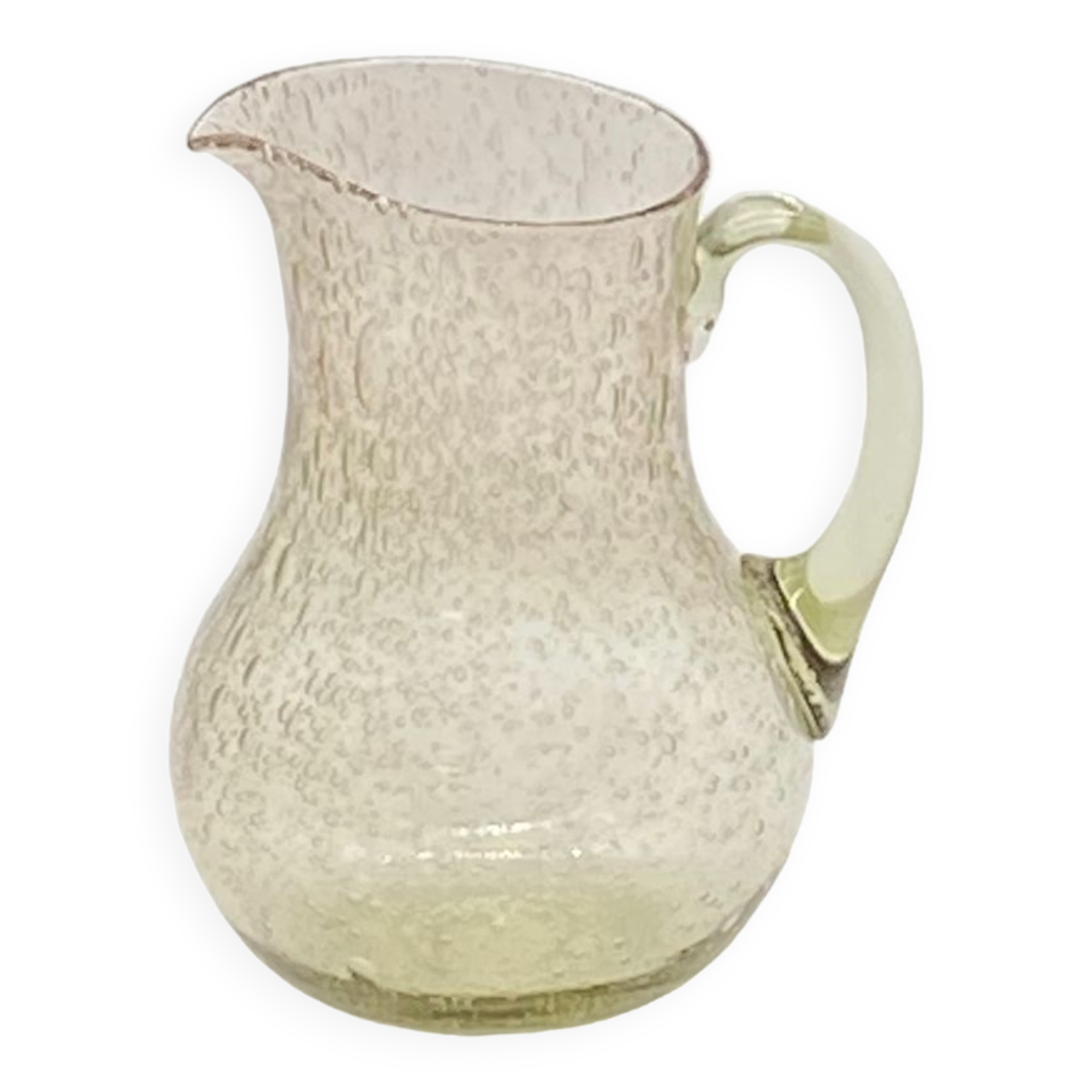 Pitcher / pitcher bubbled glass, biot, vintage,