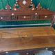 Old syrian wooden bench and mother-of-pearl inlay