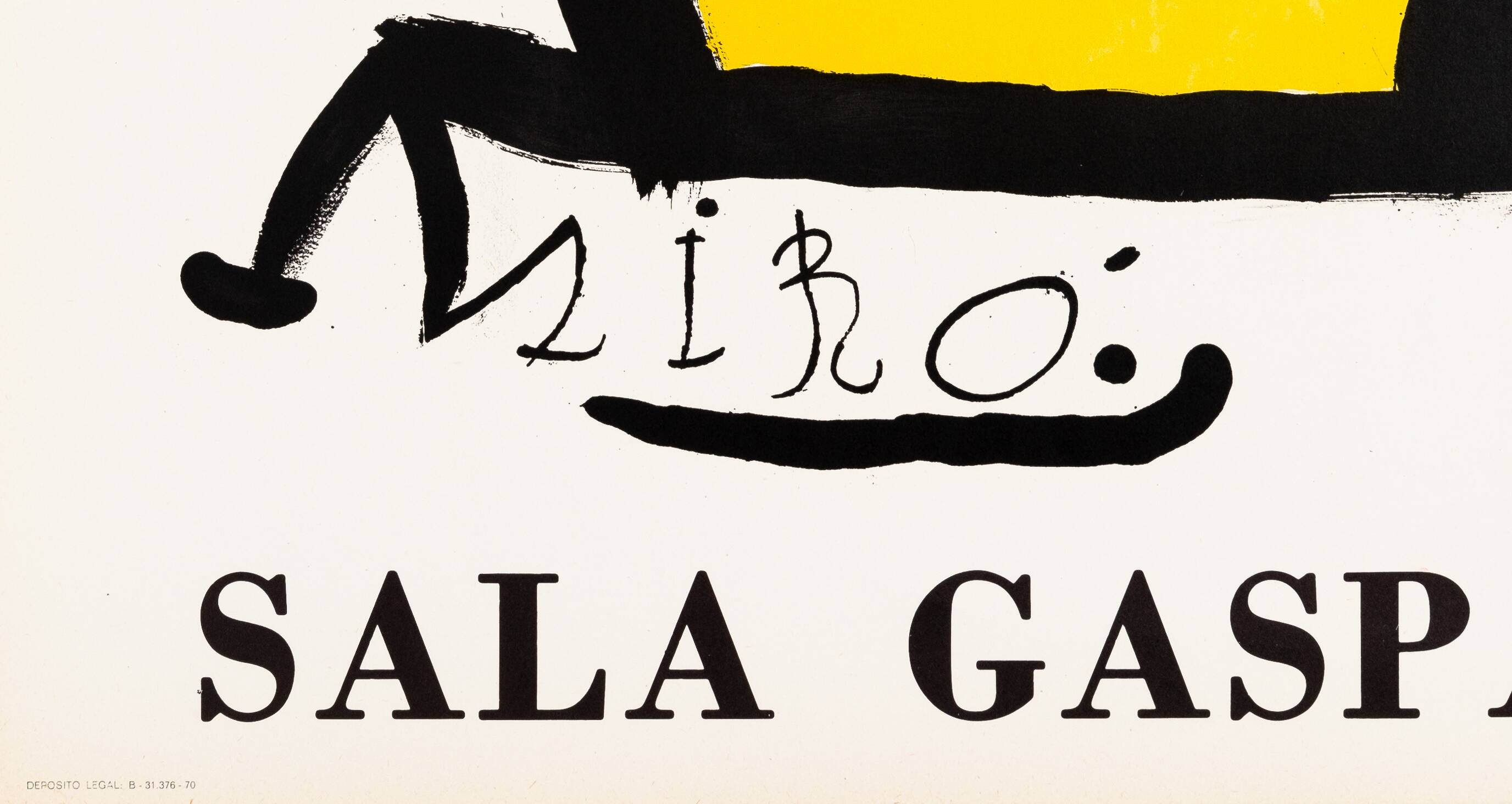 Joan miro: sala gaspar 1970, poster in original signed lithograph