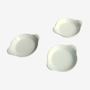 Set de 3 petits plats ronds en porcelaine blanche pillivuyt