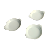 3 Small Round Dishes in White Porcelain Pillivuyt