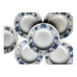 Deep plates x 6 from the French manufacturer Sarreguemines, Aïda collection. Old and rare