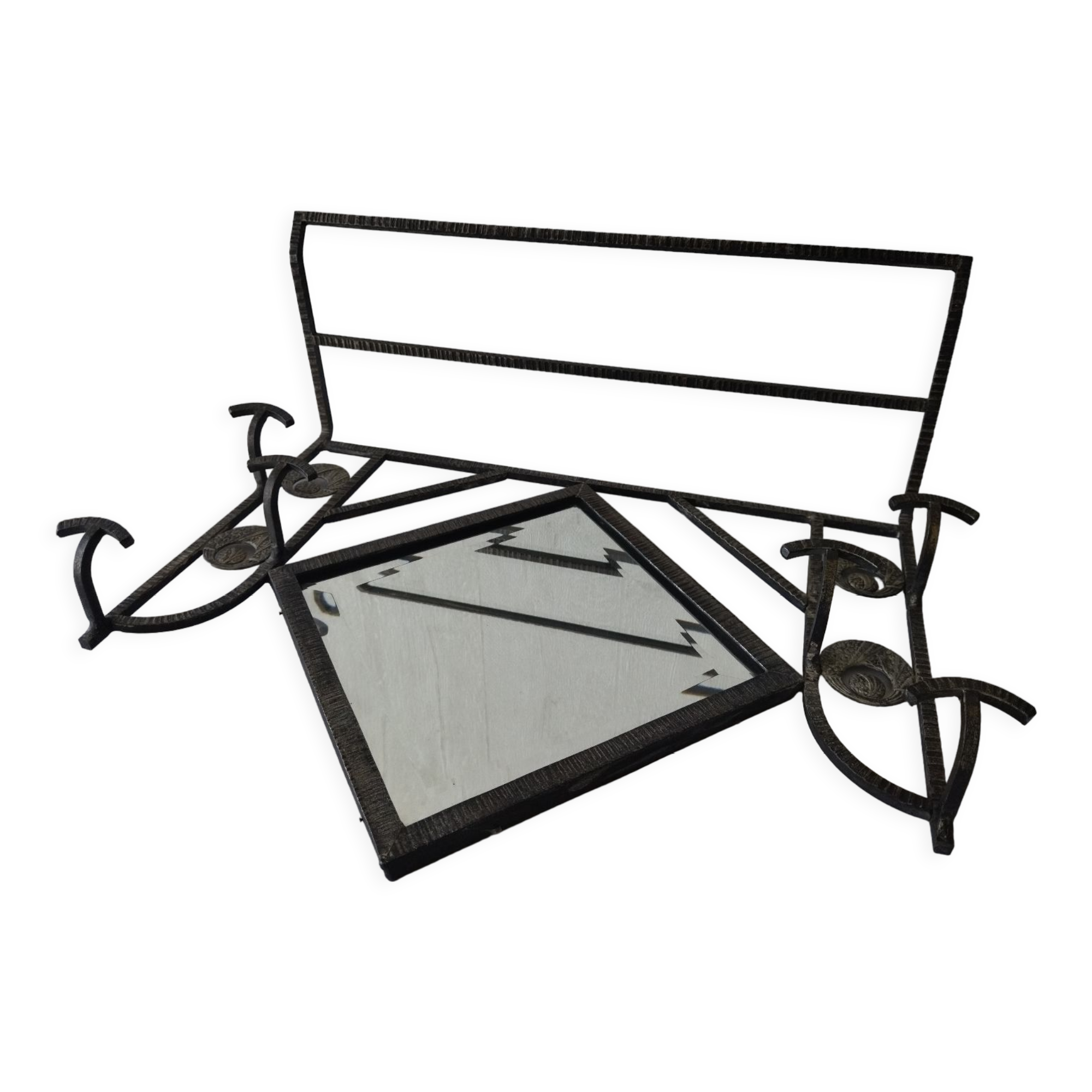 Coat rack art deco wrought iron
