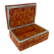 Vintage box in orange alabaster and chrome metal, Italy 1970s
