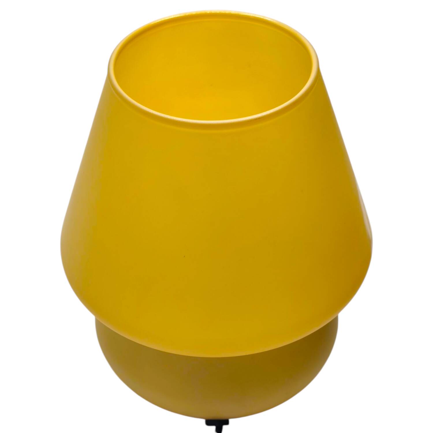 Vintage 1990s SCE Table Lamp - Vibrant Yellow Glass Mushroom Design