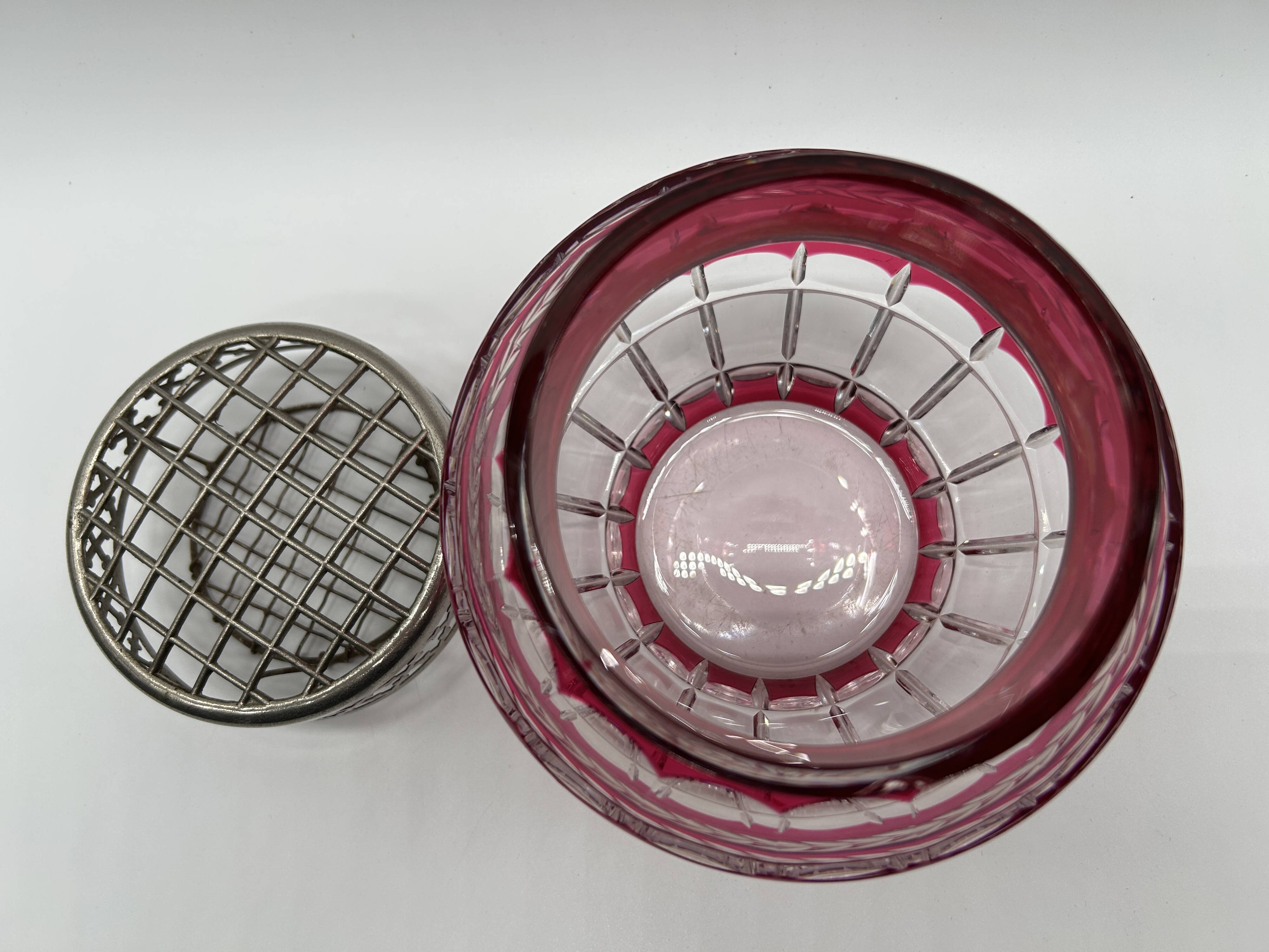 Crystal flower holder from the VSL Art Deco period.