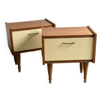 Pair of Vintage Laminate Night Stands