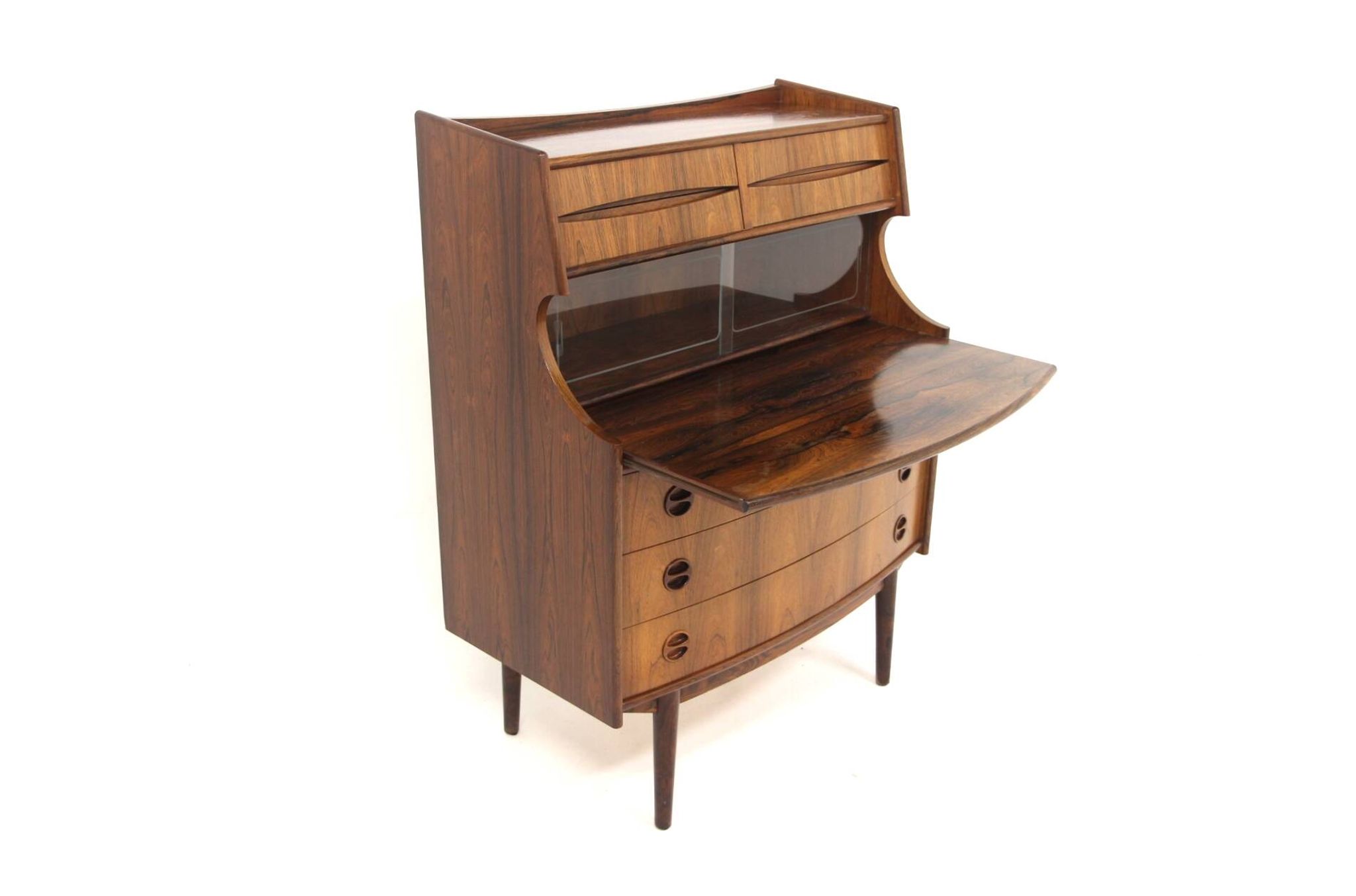 Scandinavian rosewood secretary desk, Gunnar Falsig, Denmark, 1960
