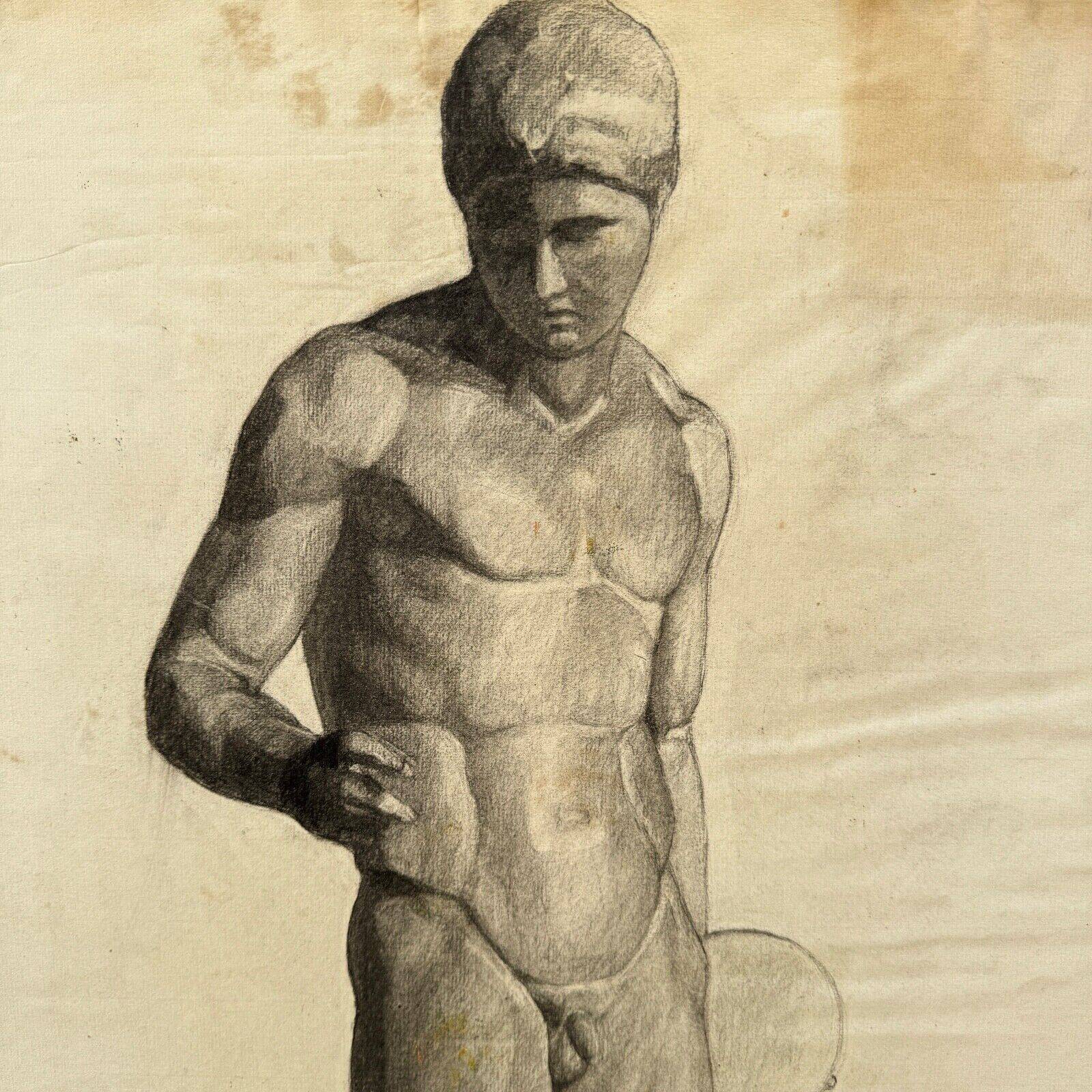 Academic Nude in Antique by Berger dit Lheureux Biloul Fine Arts 20th